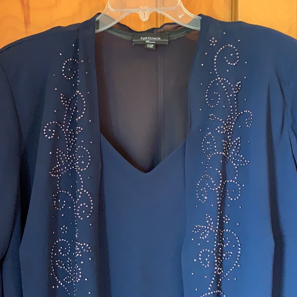 R&M Richards Special Occasion Dress, Dark Navy